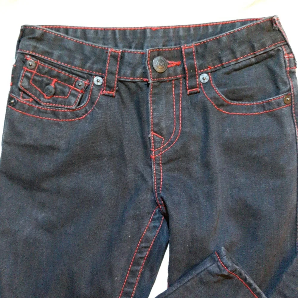 Straight jeans w/red stitching - Picture 13 of 13